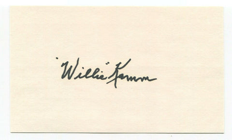 Willie Kamm Signed 3x5 Index Card Autographed Baseball Signature White Sox