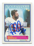 1983 Topps Pete Brock Signed Card Football Autograph NFL AUTO #326 Patriots