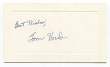 Tom Hurd Signed Card Autographed Baseball MLB Roger Harris Collection