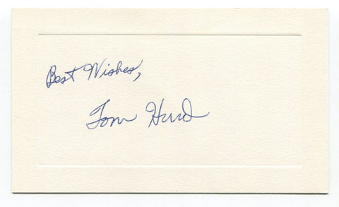 Tom Hurd Signed Card Autographed Baseball MLB Roger Harris Collection