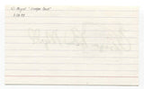 Wilmer Mizell Signed 3x5 Index Card Baseball Autographed Signature Vinegar Bend