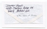 James West Signed Cut 3x5 Index Card Autographed Football CFL Hall Of Fame HOF