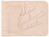 Slim Andrews Signed Album Page Vintage Autographed Signature Actor