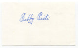 Sibby Sisti Signed 3x5 Index Card Autographed MLB Baseball Boston Braves