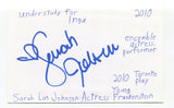 Sarah Lin Johnson Signed 3x5 Index Card Autographed Actress Young Frankenstein
