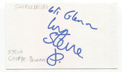 Swervedriver - Steve George Signed 3x5 Index Card Autographed Signature