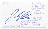Jordan Clark Signed 3x5 Index Card Autographed Signature Actress The Next Step