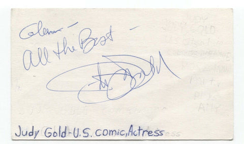 Judy Gold Signed 3x5 Index Card Autographed Signature Comedian Actress