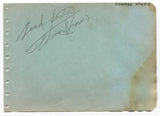 Edward Norris and Anna Lee Signed Album Page 1940's Autographed Gorilla
