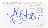 Leah Gibson Signed 3x5 Index Card Autographed Signature Actress