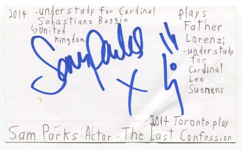 Sam Parks Signed 3x5 Index Card Autographed Actor A Christmas Story Christmas