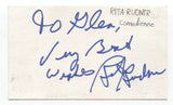 Rita Rudner Signed 3x5 Index Card Autographed Signature Actor Comedian