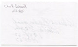 Chuck Bednarik 3x5 Index Card Autographed Signature Philadelphia Eagles HOF