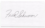 Fred Scherman Signed 3x5 Index Card Autographed MLB Baseball Detroit Tigers