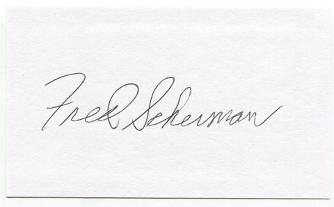 Fred Scherman Signed 3x5 Index Card Autographed MLB Baseball Detroit Tigers