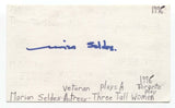Marian Seldes Signed 3x5 Index Card Autographed Signature Actress
