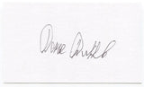 Dorne Dibble Signed 3x5 Index Card Autographed Fooball Signed Detroit Lions NFL