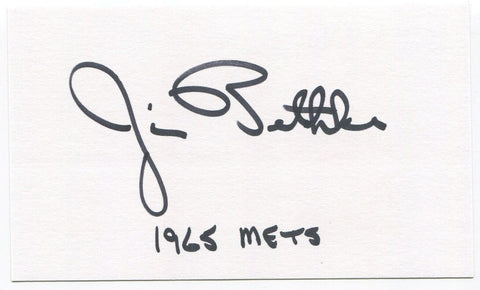 Jim Bethke Signed 3x5 Index Card Autographed Signature New York Mets Baseball