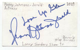 Penny Johnson Jerald Signed 3x5 Index Card Autographed Signature Actress