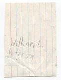 William Petersen Signed Cut Index Card Autographed CSI 1985 SUPER EARLY CAREER