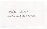 Mike White Signed 3x5 Index Card Autograph Baseball MLB Houston Colt .45s