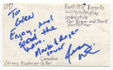 Jeremy Kushnier Signed 3x5 Index Card Autographed Actor The Good Wife