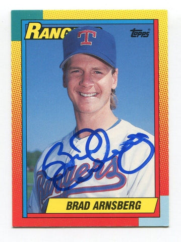 1990 Topps Brad Arnsberg Signed Card Baseball Autographed MLB AUTO #3T