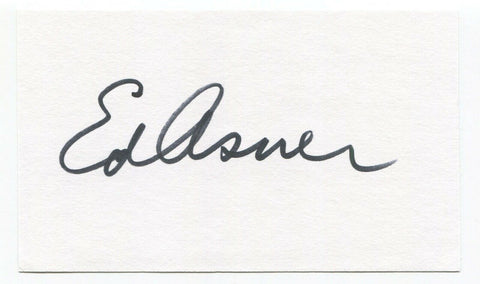 Ed Asner Signed 3x5 Index Card Autographed Signature Actor