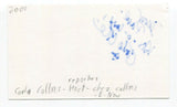 Carla Collins Signed 3x5 Index Card Autographed Canadian Actress Comedian