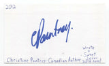 Christine Pountney Signed 3x5 Index Card Autographed Signature Author Writer