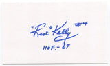 Red Kelly Signed 3x5 Index Card Autographed NHL Hockey Hall of Fame HOF