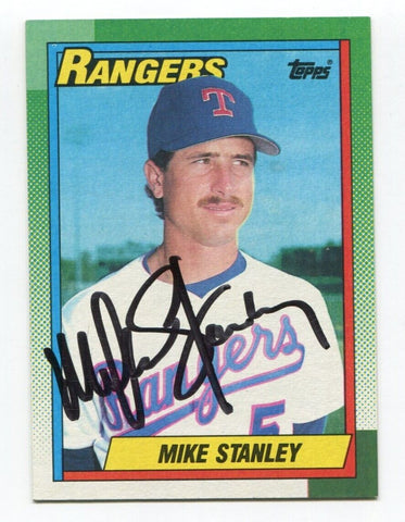 1990 Topps Mike Stanley Signed Card MLB Baseball Autographed #92