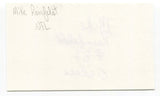 Mike Reinfeldt Signed 3x5 Index Card Autographed NFL Football Houston Oilers