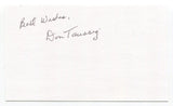 Don Taussig Signed 3x5 Index Card Autograph Baseball MLB San Francisco Giants