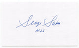 George Saimes Signed 3x5 Index Card Autographed NFL Football Buffalo Bills