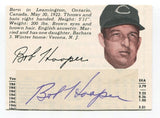 Bob Hooper Signed Cut Index Card Autographed Baseball MLB Philadelphia Athletics