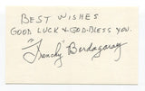 Frenchy Bordagaray Signed 3x5 Index Card Baseball Autographed Signature
