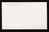 Jim Greengrass Signed 3 x 5 Inch Index Card Autographed Baseball Signature