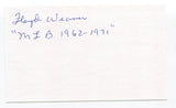 Floyd Weaver Signed 3x5 Index Card Autograph Baseball MLB Cleveland Indians