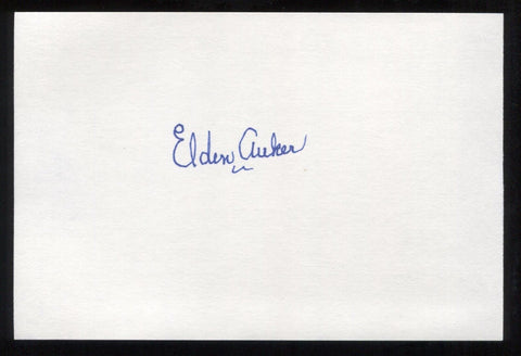 Elden Auker Signed 4 x 6 Inch Index Card Autographed Baseball Signature