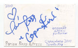 Parisa Ross Signed 3x5 Index Card Autographed Actress Pretty Dead Girl