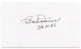 Bob "Bobby" Doerr Signed 3x5 Index Card Autographed MLB Baseball Red Sox HOF