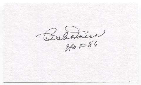 Bob "Bobby" Doerr Signed 3x5 Index Card Autographed MLB Baseball Red Sox HOF