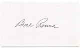 Bill Renna Signed 3x5 Index Card Autographed MLB Baseball New York Yankees