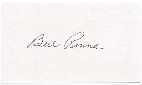 Bill Renna Signed 3x5 Index Card Autographed MLB Baseball New York Yankees