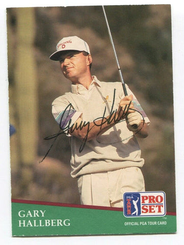 1991 Pro Set PGA Tour Golf Gary Hallberg Signed Card Autographed Signature #29