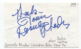 Donnelly Rhodes Signed 3x5 Index Card Autographed Signature Actor