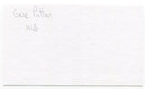 Gene Patton Signed 3x5 Index Card Autographed Baseball Player Boston Braves