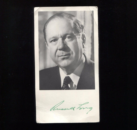 Russell B. Long Signed Photo Postcard Autographed Signature Senator 