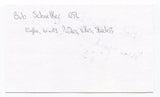 Bob Schnelker Signed 3x5 Index Card Autographed NFL Football New York Giants